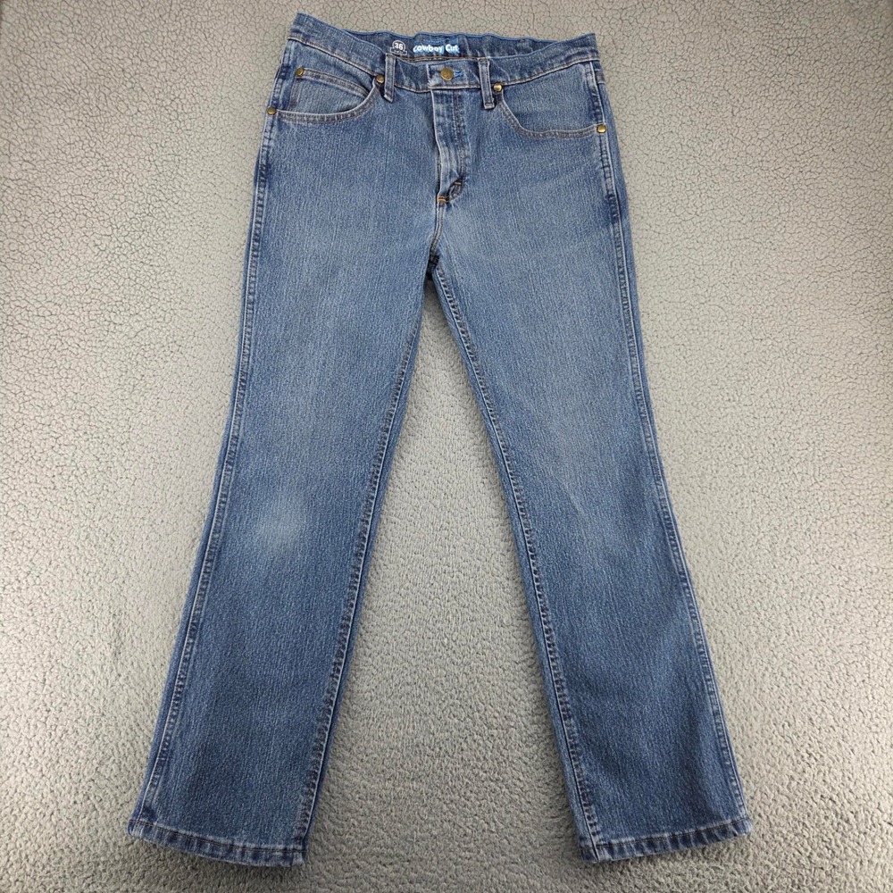 Wrangler Jeans Mens 31x30 Blue Slim Fit Cowboy Cut Premium Performance Western